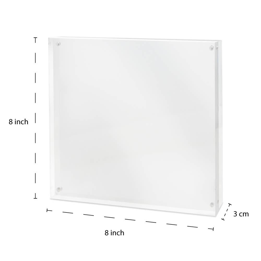 Isaac Jacobs Super Thick Clear Acrylic Magnetic Photo Frame