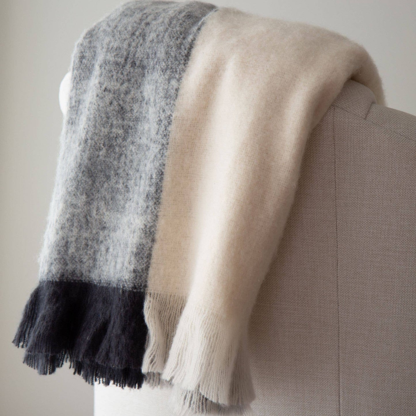 Calla Faux Mohair Throw – Soft, Stylish, Cozy Blanket: Tan / 50" X 60"