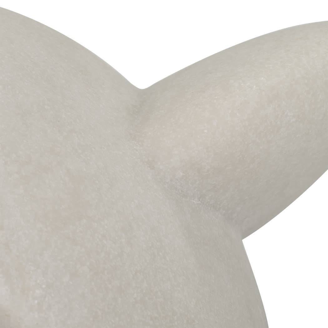 Decorative Objects Set of 2 - White Resin Modern, 8/11 in.