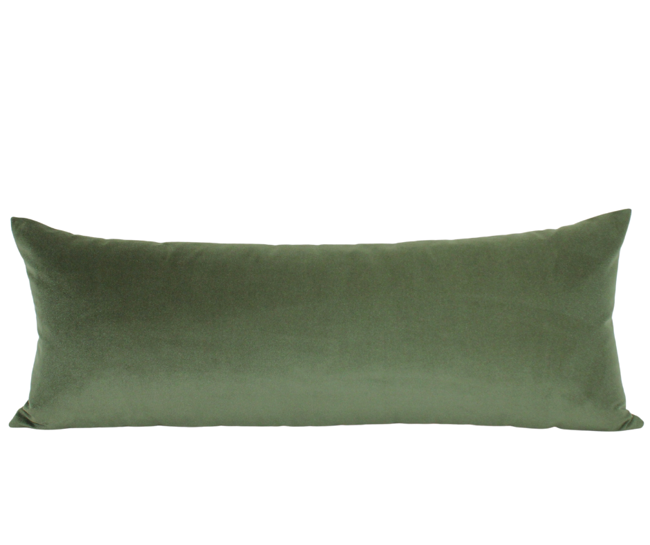 Green Velvet Extra Large Lumbar: 14x42