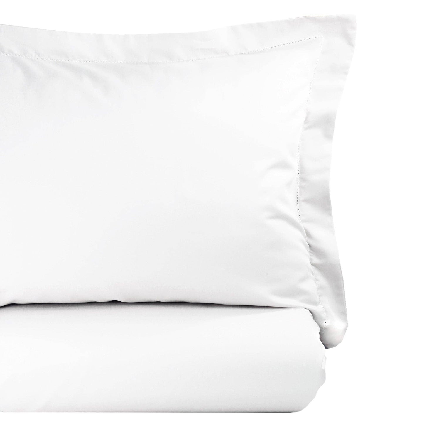 600 Thread Count Cotton Hemstitch Duvet Cover Set: Full/Queen