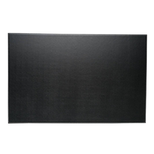 Black Leather 18"x28" Desk Pad.: Black