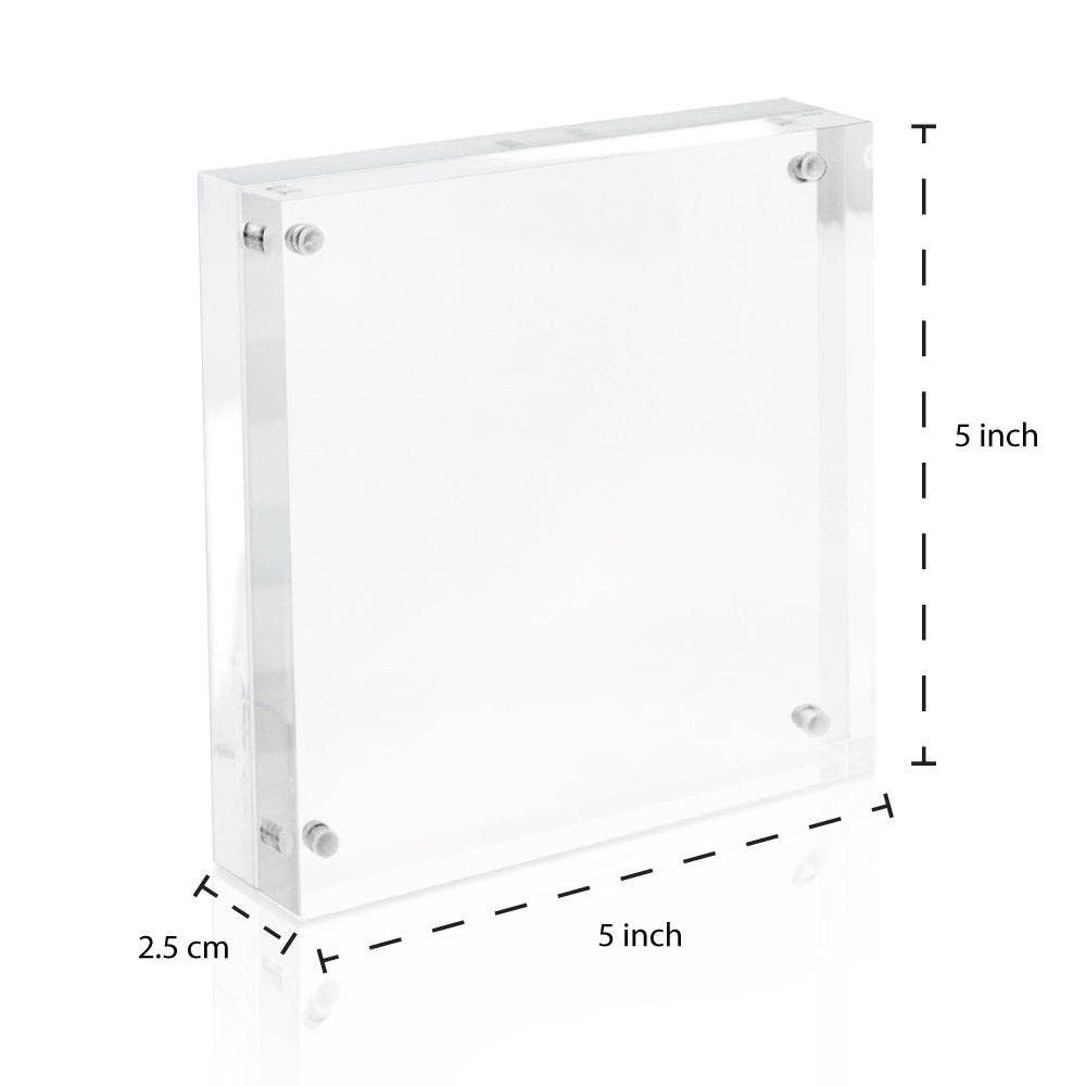 Isaac Jacobs Super Thick Clear Acrylic Magnetic Photo Frame