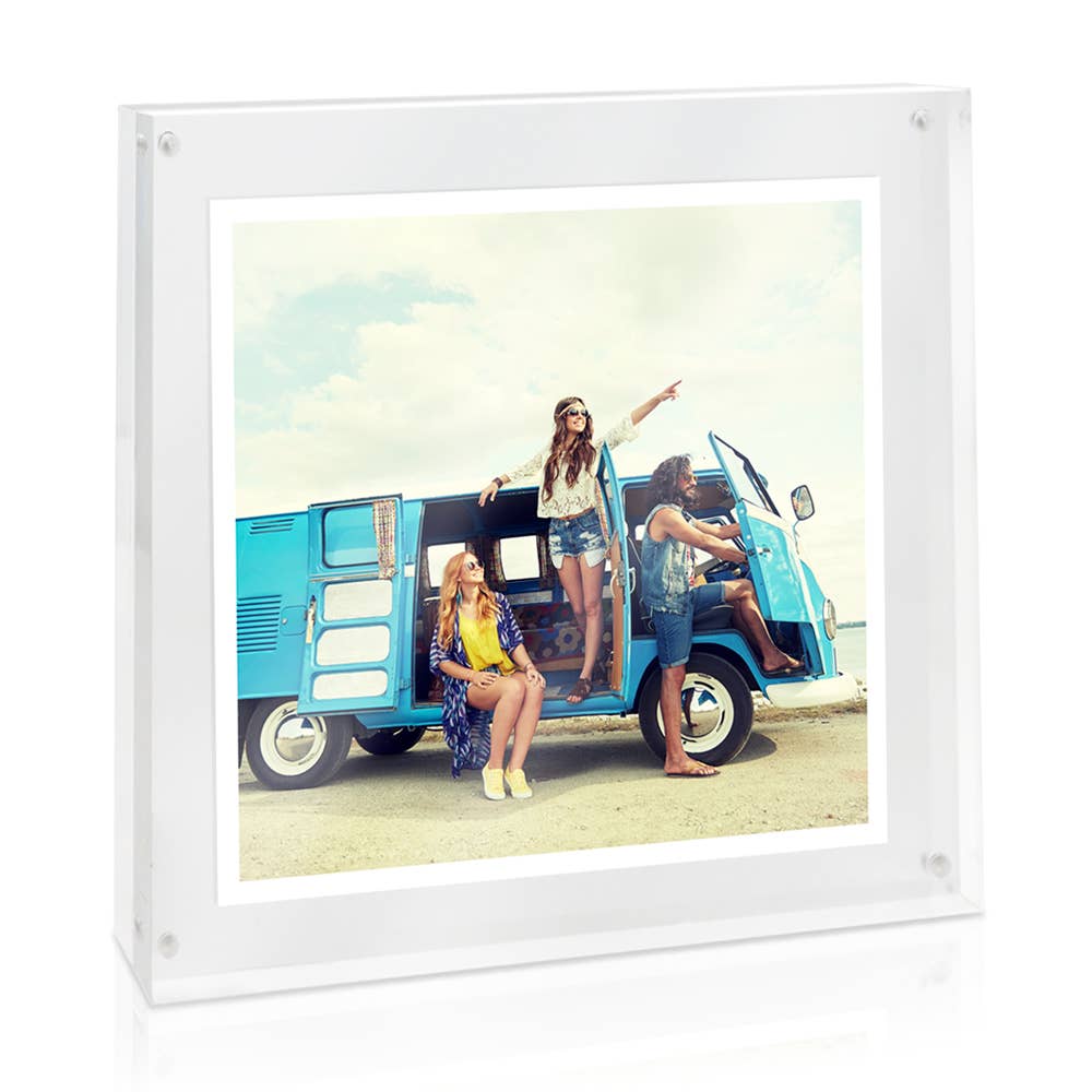 Isaac Jacobs Super Thick Clear Acrylic Magnetic Photo Frame