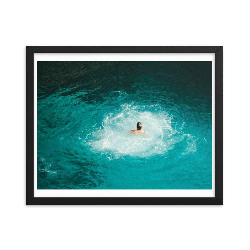 Dip - Framed Print: White / 18″×24″