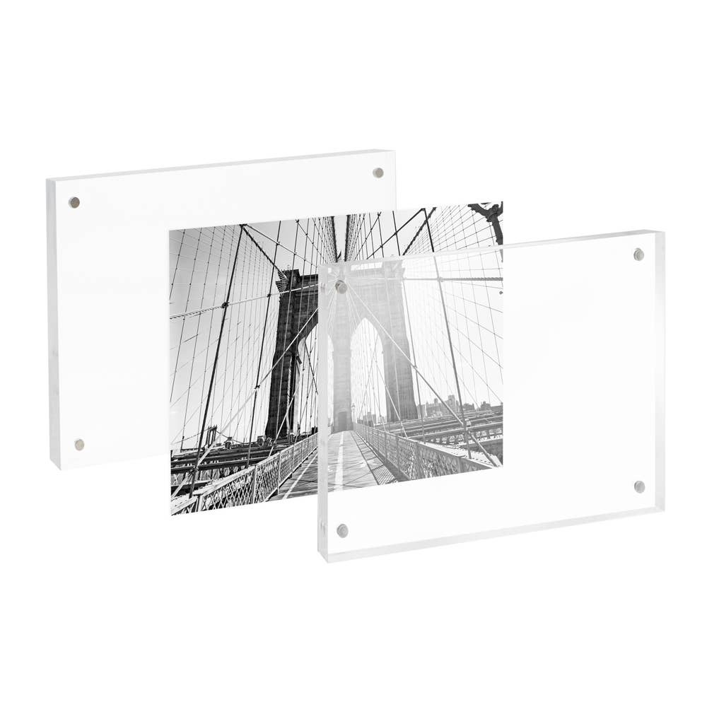 Isaac Jacobs Super Thick Clear Acrylic Magnetic Photo Frame