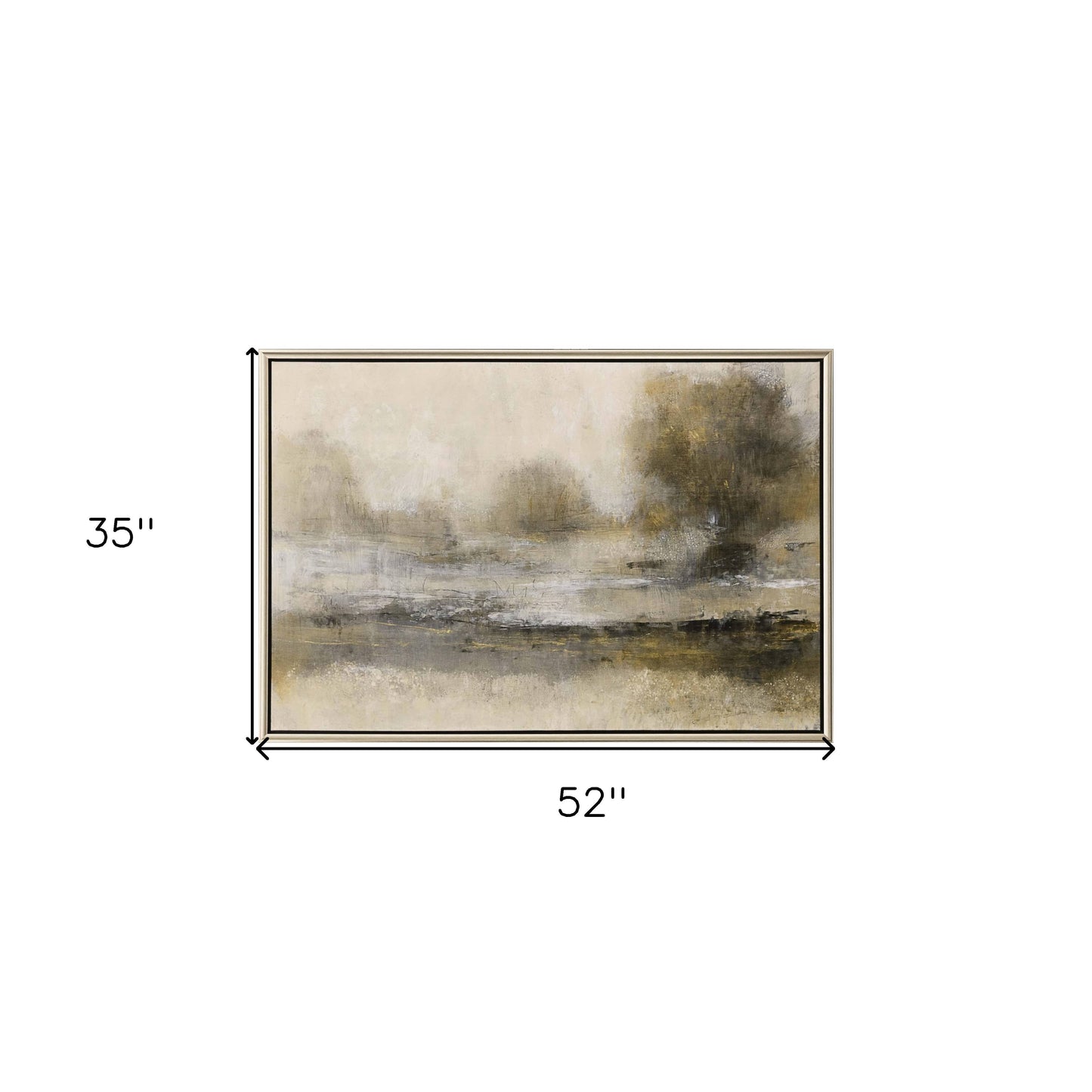 Gilt Landscape I Silver Floater Frame Print Wall Art