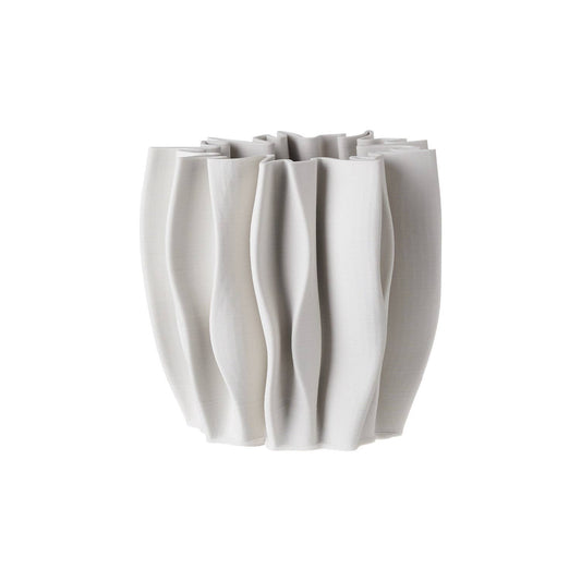 Ceramic Vase White Dia 9"