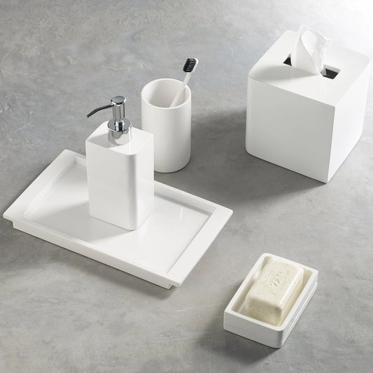 Kassatex Lacca White Bath Accessories