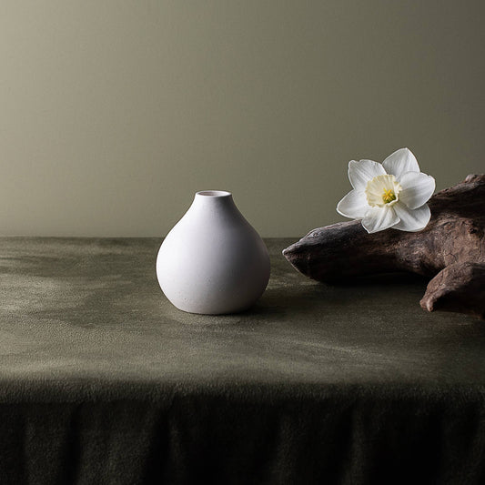 Teardrop Taper Candlestick Holders (Marble Infused): Medium