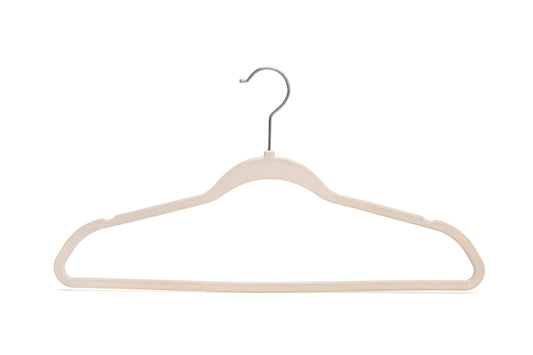 Space saving Plastic Shirt Hangers - 200/case: Ivory