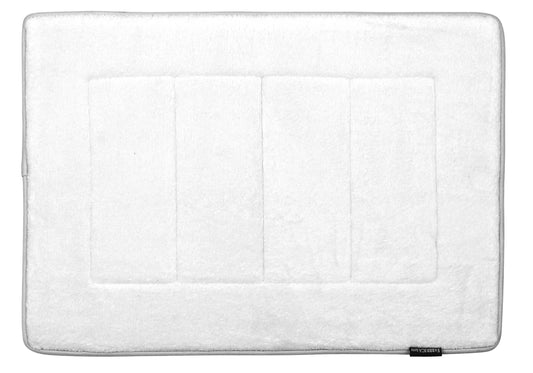 Memory Foam Bath Mat in White, 17 x 24 in