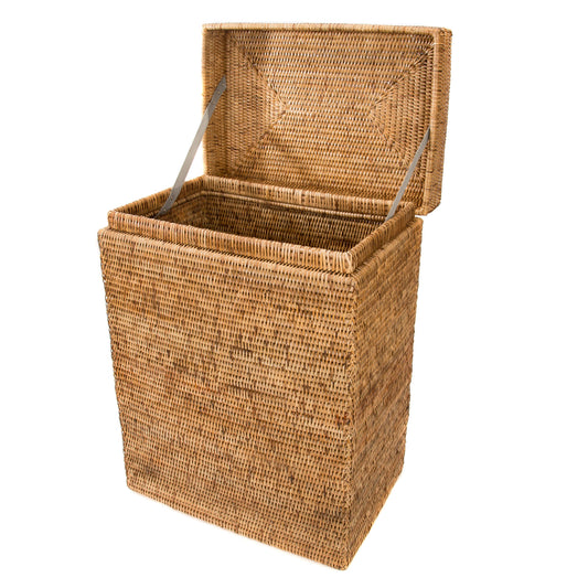 Artifacts Rattan Rectangular Hamper with Hinged Lid
