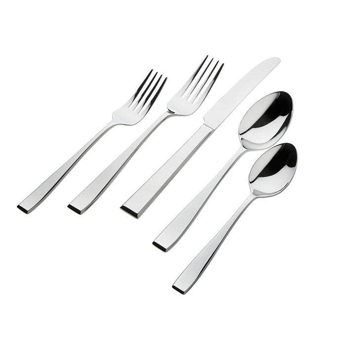 18/0 20pc Chisel Flatware Set - Matte or Mirror Available