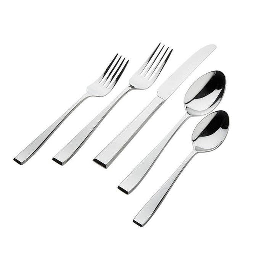 18/0 20pc Chisel Flatware Set - Matte or Mirror Available
