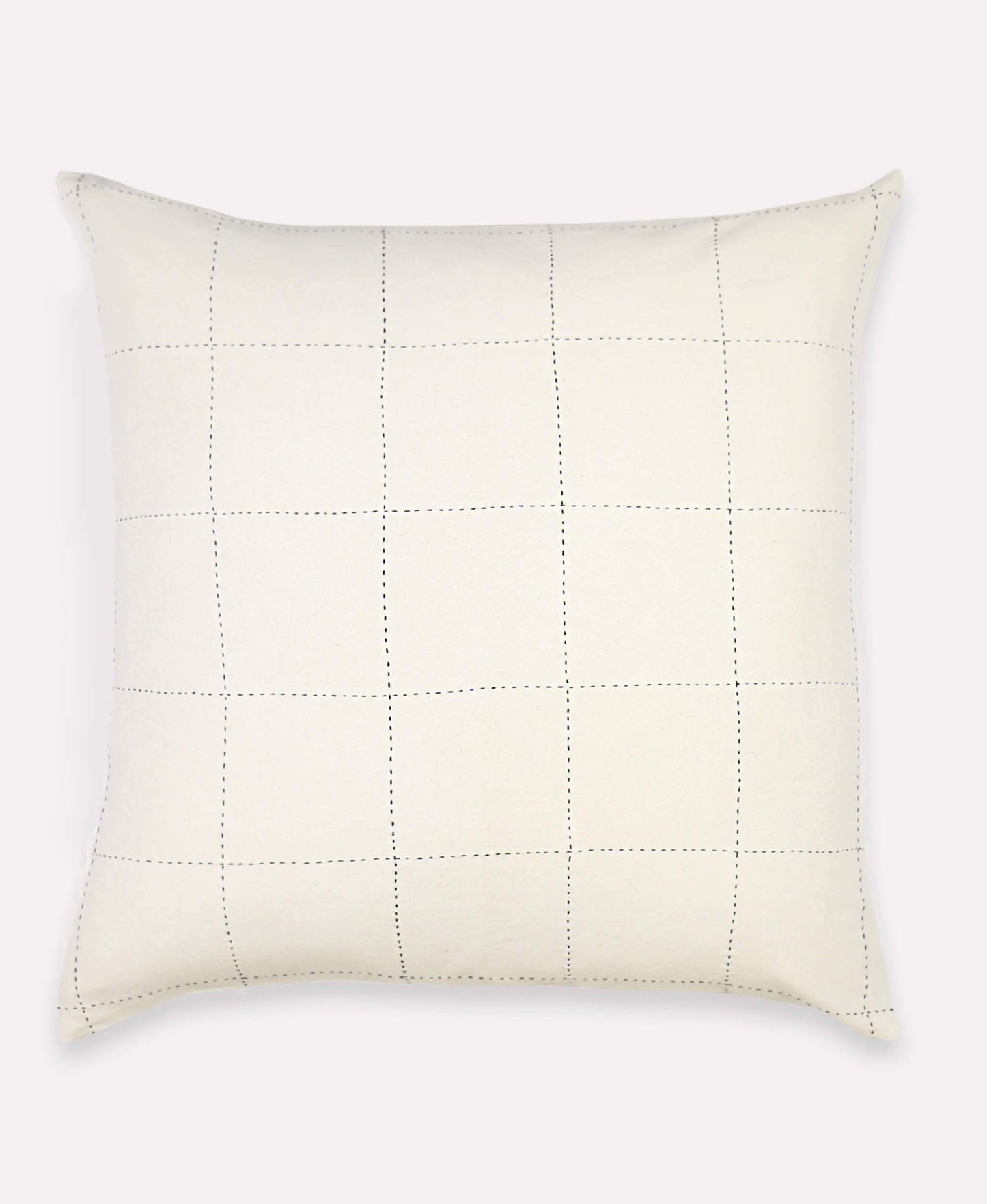 Grid-Stitch Throw Pillow Cover