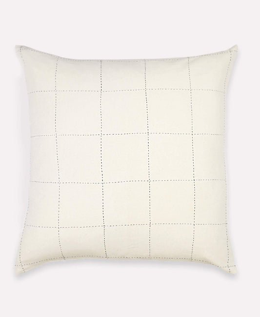 Grid-Stitch Throw Pillow Cover