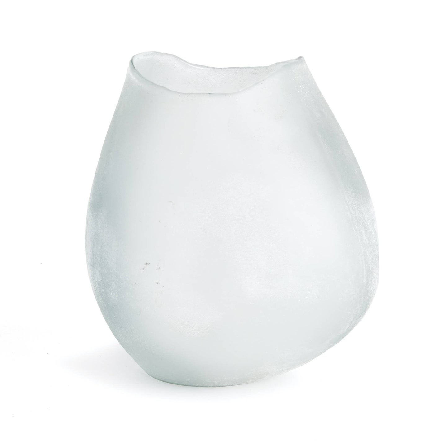 VIDA VASE LARGE: White Frost / Glass