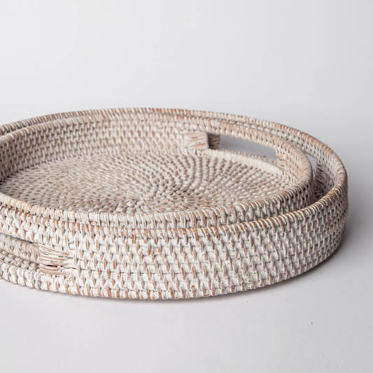404 - Round Rattan Tray: Large