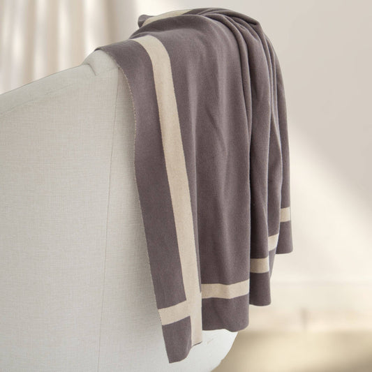 Jouri Equestrian Stripe Cotton Knit Throw