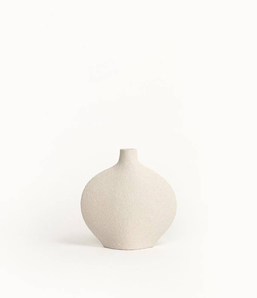 Ceramic Vase 'Goutte - White': BLANC