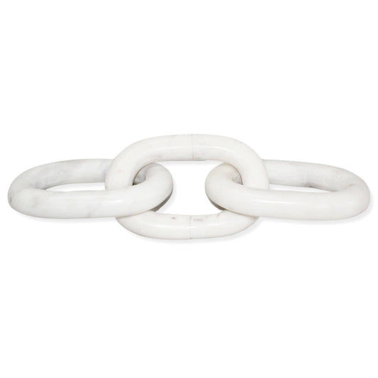 White Marble 3 Links Chain: Marble / White