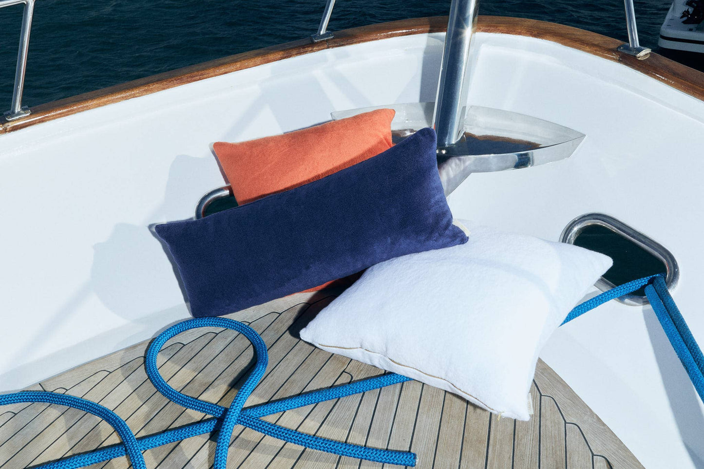 Towel Pillows: 26"x26" / Denim Blue