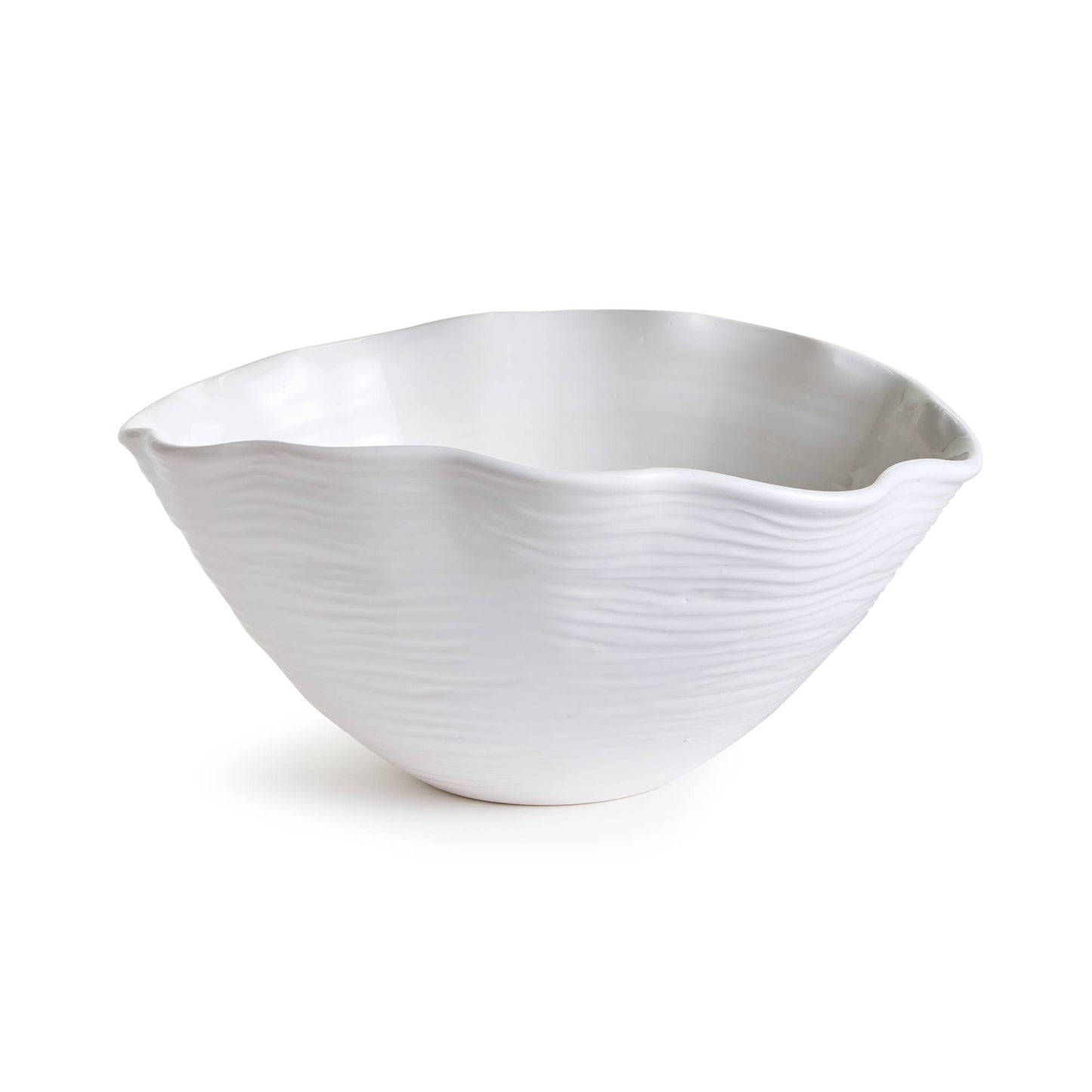 AMALFI DECORATIVE BOWL SMALL: WHITE / CERAMIC