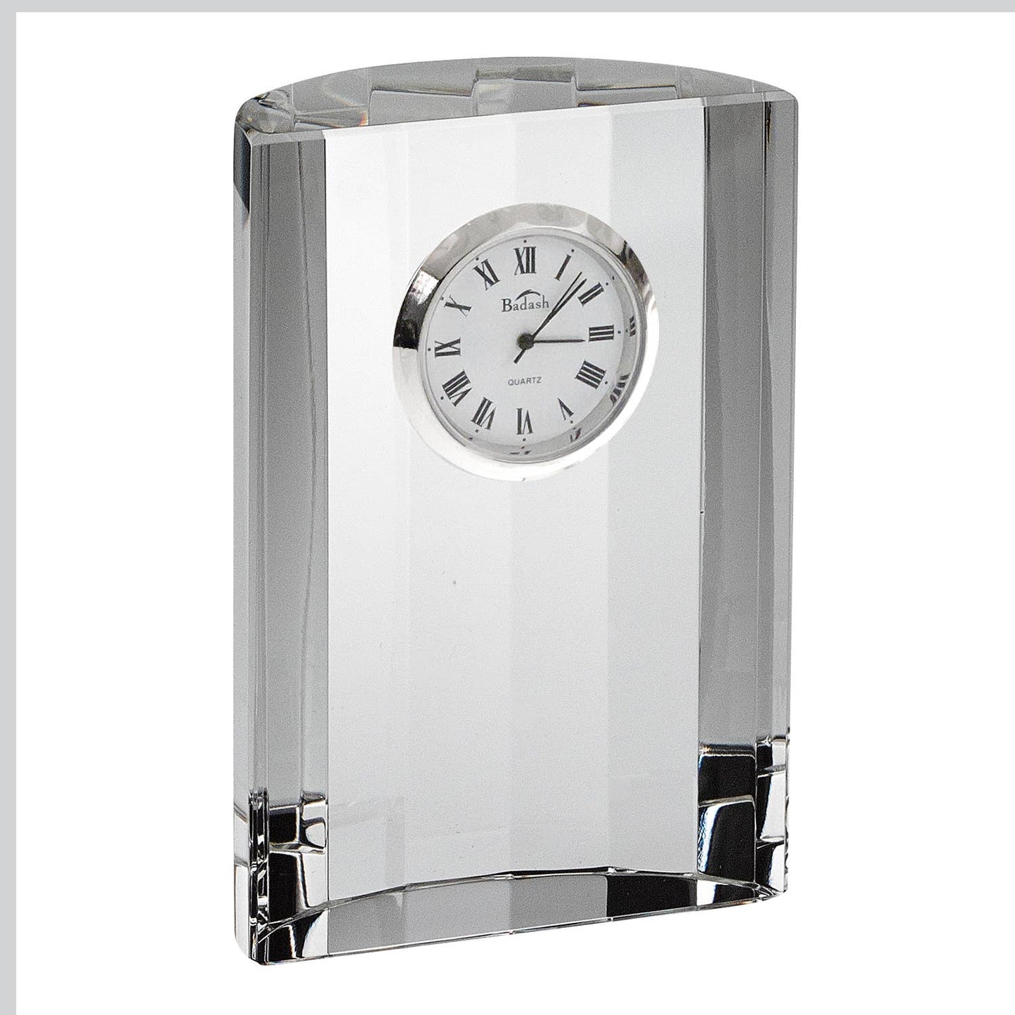 Half Moon Crystal Clock H4.5X3.5"
