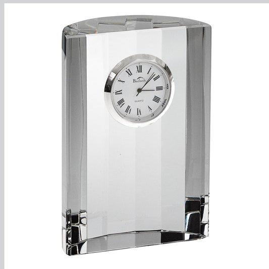 Half Moon Crystal Clock H4.5X3.5"